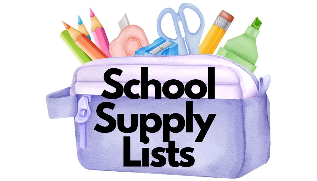 various school supplies